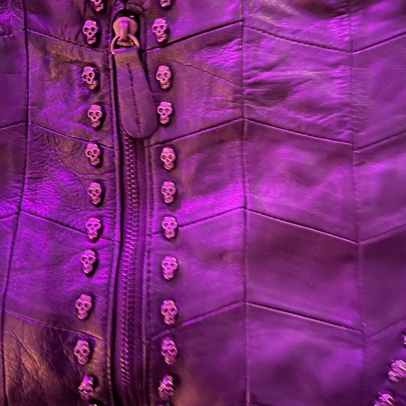 Leather and stainless steel skull’s adjustable strap - Picture 2 of 3